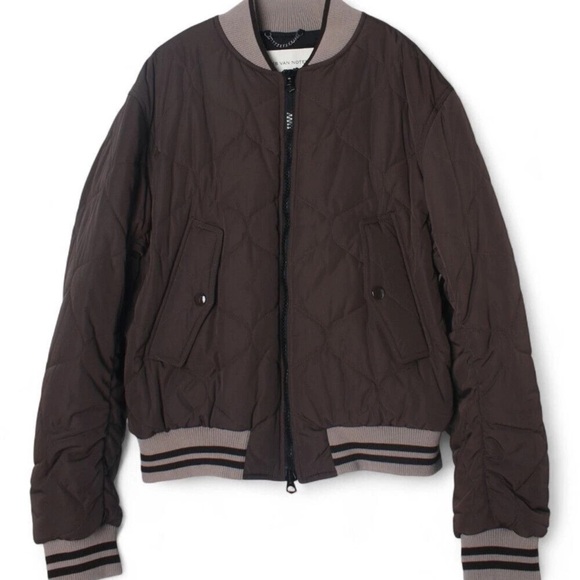 Dries Van Noten Dark Brown Bomber Jacket